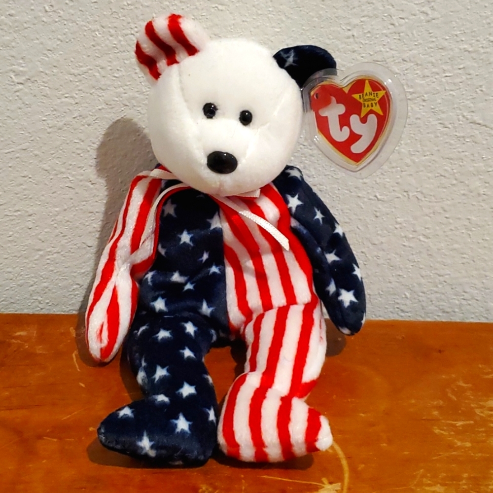 1999 Spangle American TY BEAR beanie baby